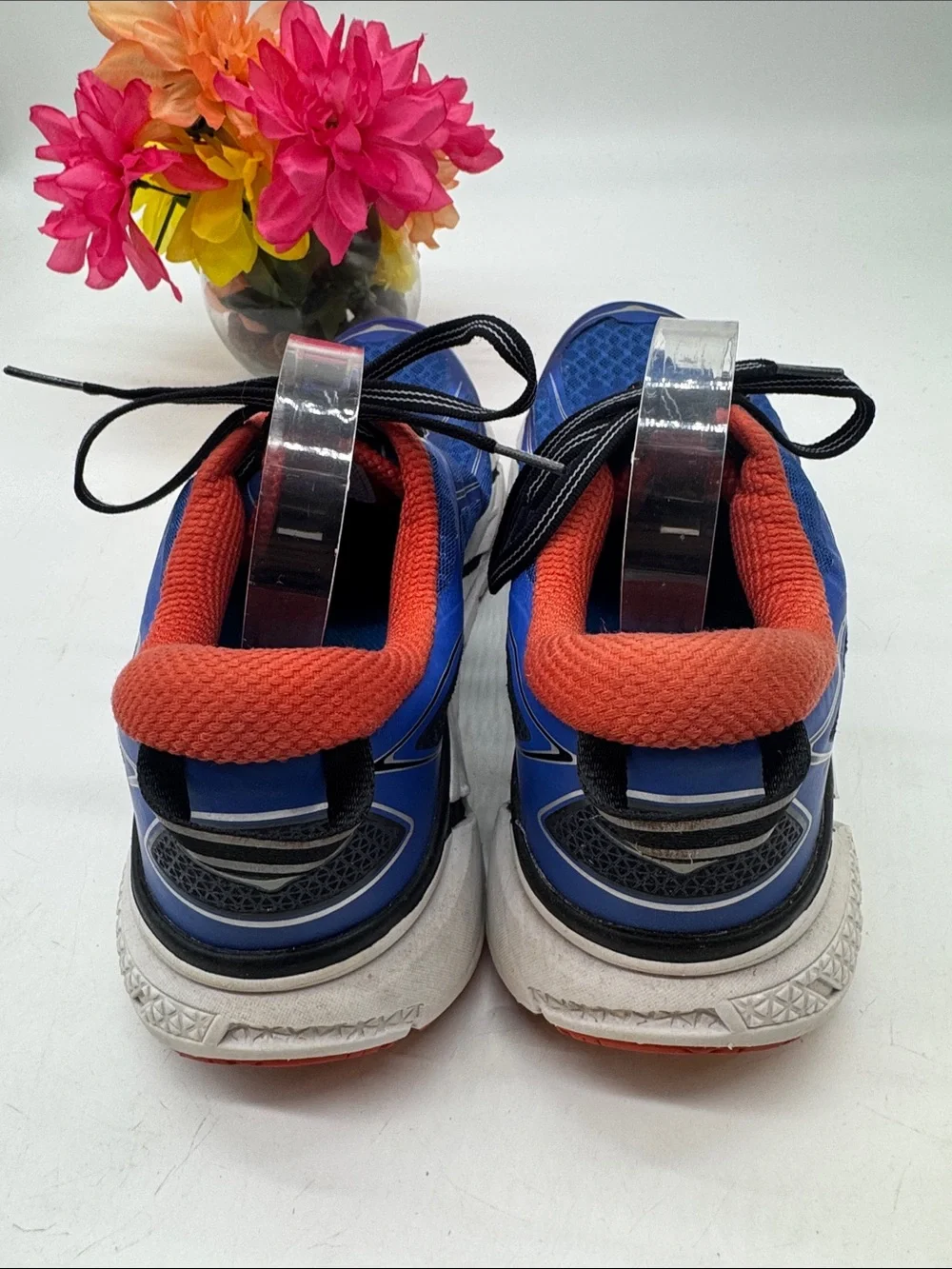 Hoka Blue Running Shoes with Red-Orange Lining Size 12.5 MS10118D